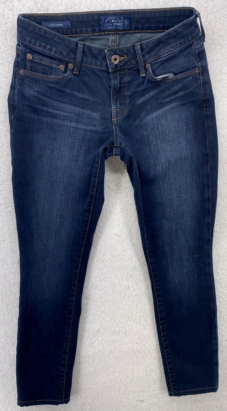 Lucky Brand Lolita Skinny Jeans Womens Size 2/26 Dark Wash Stretch Denim